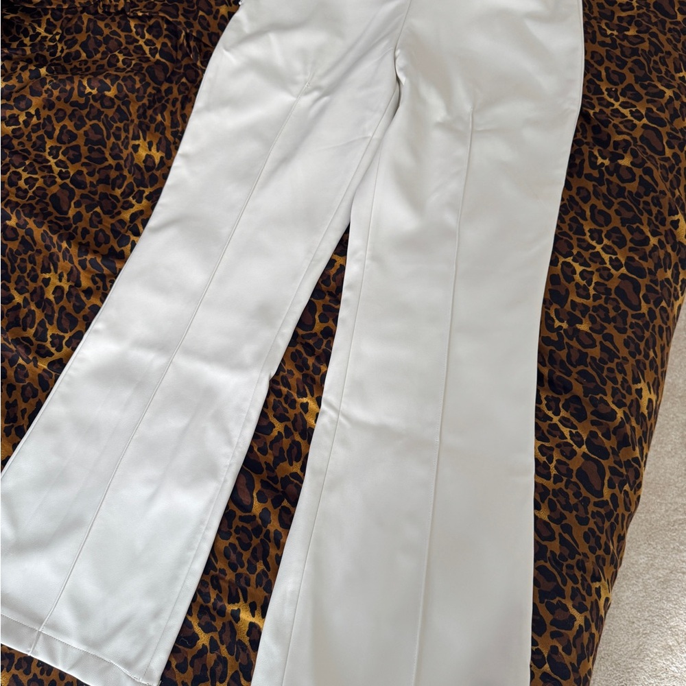 Elegant White Wide-Leg Trousers